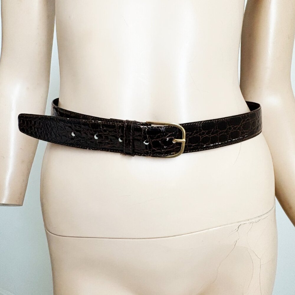 Stefano Vernizzi by Parma Belt Mens Diamante Brown Alligator - Picture 2 of 10